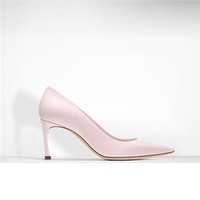 迪奥Dior 淡粉红色小羊皮高跟鞋